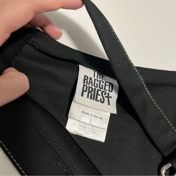 The Ragged Priest Mini Dress Contrast Stitching Small Black K2 - Picture 7 of 9